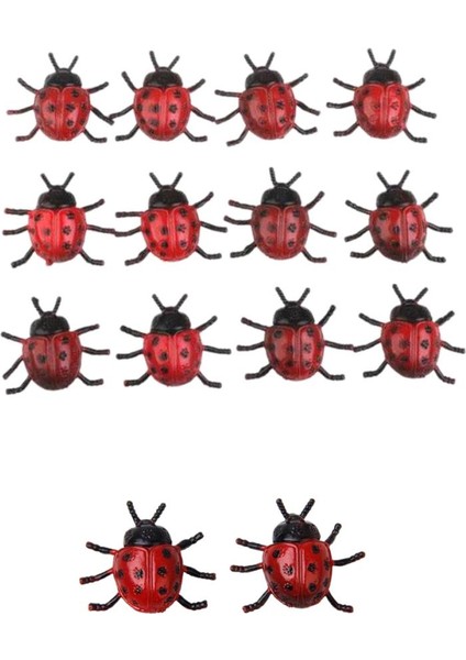 14 Adet Plastik Uğur Böceği Uğur Böceği Böcekler Böceği Model Figürü Hileler Şakalar Oyuncak