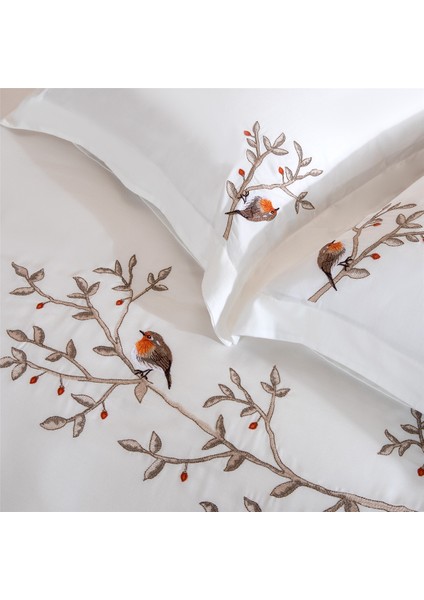 Pigeon Ekstra Çift Kişilik Nevresim Seti 274X234 cm Ekru modelleri