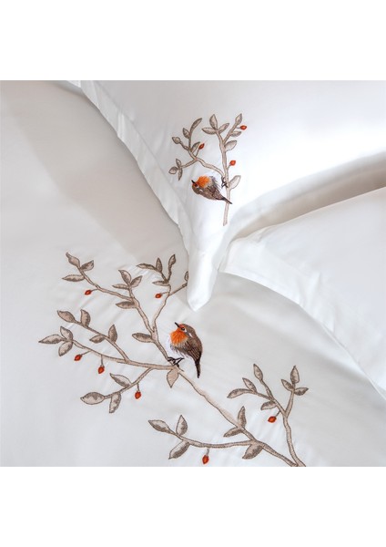 Pigeon Ekstra Çift Kişilik Nevresim Seti 274X234 cm Ekru fırsatları