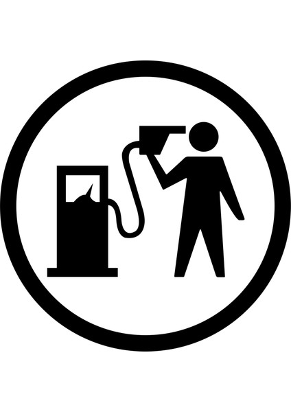 Benzin Deposu Sticker Araba Yakıt Deposu Oto Araba Sticker