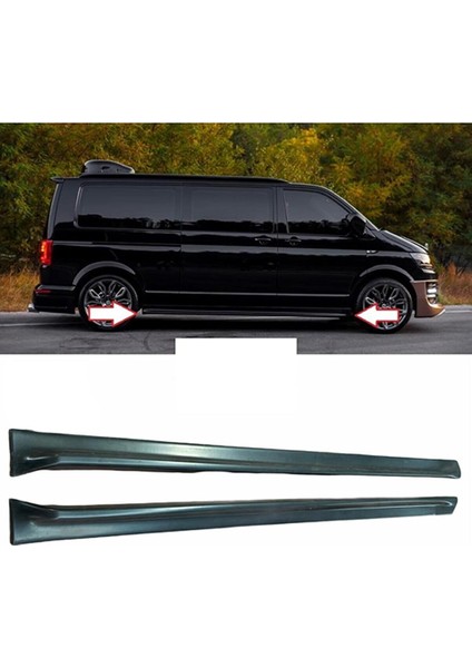 Vw Transporter T5 Yan Marşpiyel Seti Abs Plastik ,astarlı 2014+