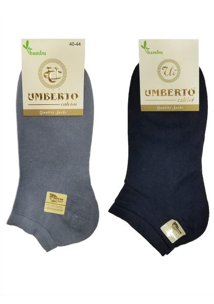 6 Adet Erkek Bambu Patik Çorap - 307 3 Gri 3 Lacivert
