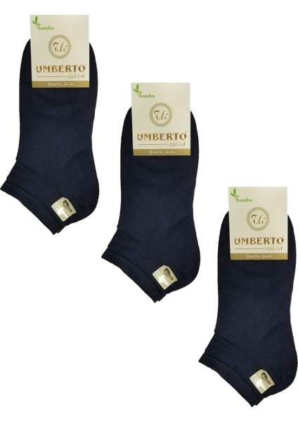 12 Adet Erkek Bambu Patik Çorap -307 12 Adet Lacivert