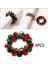 4 Parça Noel Peçete Yüzük Jingle Bell Peçete Tutucu Yüzük Paskalya Kızıl Yeşil 4