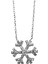 Zirkon Taşlı Kar Tanesi 925 Ayar Gümüş Kolye 1