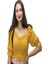 Hardal Balon Kol Crop Bluz 4