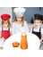 Çocuklar Önlük Şef Şapka Set 3-13 Yıl Toddler Şef Önlük Bahçe Orange L (Yurt Dışından) 4