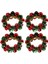 Metal Noel Peçete Yüzük Jingle Bell Dekoratif Noel Gala Kırmızı Yeşil Için 4 Adet (Yurt Dışından) 2
