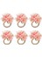 6x Havlu Toka Peçete Halkaları Sevgililer Günü Için Düğün Yemek Masası Accent Pink (Yurt Dışından) 1