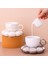 Kahve Kupa ve Coaster Set Kolu ile Set Porselen Yumuşak Ev Ofis Inci Renkli 5