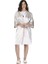 Bride Stripe Saten Sabahlık Pudra 5
