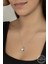 Union Swarovski Crystal Kadın Oval Zirconia Tırnaklı Gümüş Kolye 1