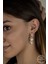 Union Swarovski Crystal Kadın Kalp Salkım Rose Gümüş Küpe 1