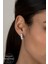 Union Swarovski Zirconia Kadın Üçtaş Gümüş Küpe 1