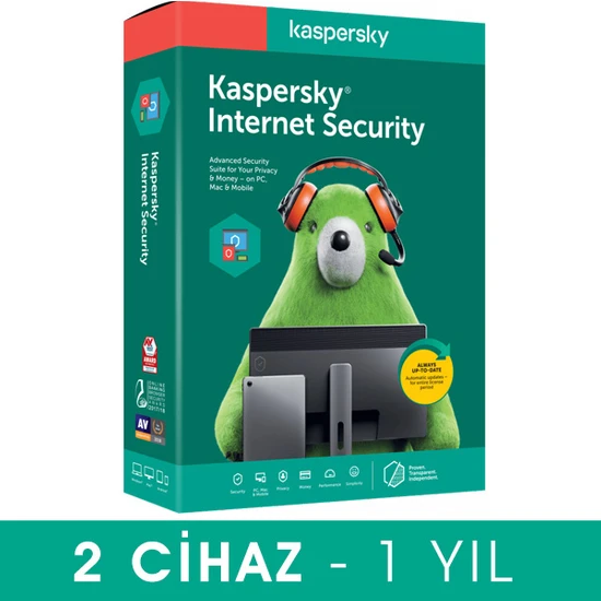 Kaspersky Internet Security 2022 - 2 Cihaz 1 Yıl - Online Teslimat