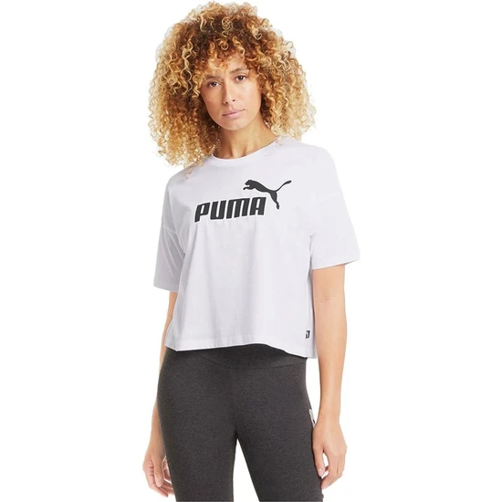 Puma Ess Cropped Logo Kadın Tişört 58686602