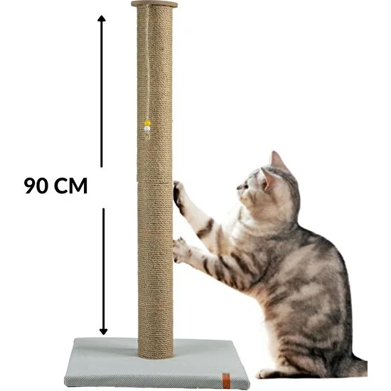 Pugalo Tırmalama 90 cm Catnipli Büyük Kedi Tırmalama Tahtası Gri