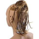 AYTUĞ PERUK Koyu Sarı Lastikli Topuz Saçı - Kalın Örgülü Saç Aksesuarı - RBP614-T10.144.25