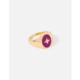 Accessorize Dfg New Decadence Yıldız Oval Signet Yüzük Pembe