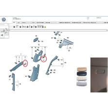 Parça Deponuz Passat cc (2012 -- 2017) Airbag Yazısı, Kaplaması (Açık Bej,