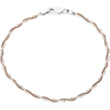 Adal Silver Kadın Gümüş Burgu Model Rose Bileklik