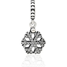 Adal Silver Gümüş Zirkon Taşlı Kar Tanesi Bileklik Charmı