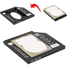 Maxgo 12.7mm Sata HDD Harddisk SSD Caddy Kızak Laptop Kutusu