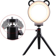 Dacare 6 Inç Karikatür Pandalı USB Girişli 3 Işık Modlu 2 Tripod (Yurt Dışından)