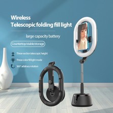 Dacare A10 360 Derece Ayarlanabilir LED Işıklı Katlanabilir Telefon Kelepçeli Tripod (Yurt Dışından)