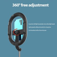 Dacare A10 360 Derece Ayarlanabilir LED Işıklı Katlanabilir Telefon Kelepçeli Tripod (Yurt Dışından)