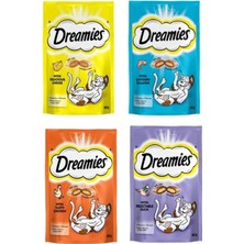 Dreamies Peynirli-Somonlu-Ördek Etli-Tavuk Etli Kedi Ödülü 60 gr * 16 Adet