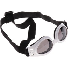 Kesoto Köpek Rüzgar Güneş Gözlüğü Göz Giyim Koruma Pet Goggles Ayarlanabilir Kayış Beyaz (Yurt Dışından)