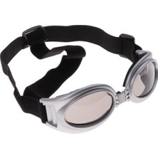 Kesoto Pet Köpek Rüzgar Güneş Gözlüğü Göz Giyim Koruma Gözlük Ayarlanabilir Kayış Gümüş (Yurt Dışından)
