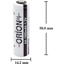 Orion 1.2V Ni-Cd Aa 1000MAH Şarj Edilebilir Kalem Pil