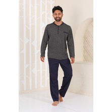 Çift Kaplan Jakarlı Patlı Pijama Takımı 8924