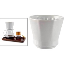 Porselen Kahve Filtresi Kupası Kafe Aksesuarları Için Dayanıklı Taşınabilir Beyaz