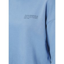 Aeropostale K-Gaia-Y Kapüşünlu Uzun KolBaskili Mavi Kadin Sweatshirt