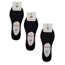 Moyra Socks 6'lı Paket Silikonlu Modal Erkek Babet Çorap 6 Adet Siyah