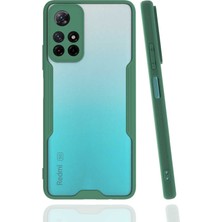 Case 4U Xiaomi Redmi Note 11 Kılıf Kamera Korumalı Ultra Ince Buzlu Mat Renkli Parfe Silikon Kapak Koyu Yeşil