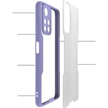 Case 4U Xiaomi Redmi Note 11 Kılıf Kamera Korumalı Ultra Ince Buzlu Mat Renkli Parfe Silikon Kapak Koyu Yeşil