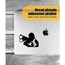 Stickrmarket | Avcı ve Ördekler | Araba Laptop Duvar Folyo Sticker (Siyah)