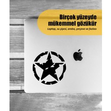 Stickrmarket | Army Star Yıldız | Araba Laptop Duvar Folyo Sticker (Siyah)