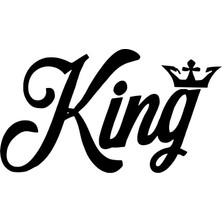 Stickrmarket | King Tac | Araba Laptop Duvar Folyo Sticker (Siyah)