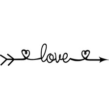 Stickrmarket | Love Oku | Araba Laptop Duvar Folyo Sticker (Siyah)