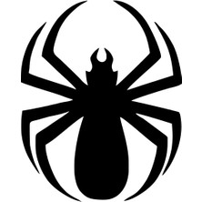 Stickrmarket | Yuvarlak Örümcek | Araba Laptop Duvar Folyo Sticker (Siyah)