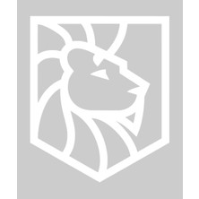 Stickrmarket | Geometrik Aslan Çerçeve | Araba Laptop Duvar Folyo Sticker (Beyaz)