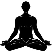 Stickrmarket | Yoga Yapan Adam | Araba Laptop Duvar Folyo Sticker (Siyah)