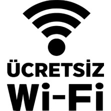 Stickrmarket | Ücretsiz Wifi | Araba Laptop Duvar Folyo Sticker (Siyah)