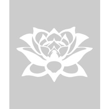 Stickrmarket | Lotus Çiçeği | Araba Laptop Duvar Folyo Sticker (Beyaz)