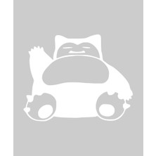 Stickrmarket | Snorlax Pokemon | Araba Laptop Duvar Folyo Sticker (Beyaz)